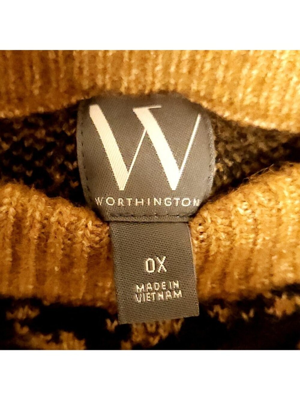 Worthington Womens Plus New Brown Black Abstract Sweater Knit Maxi Skirt 0X - Picture 4 of 6